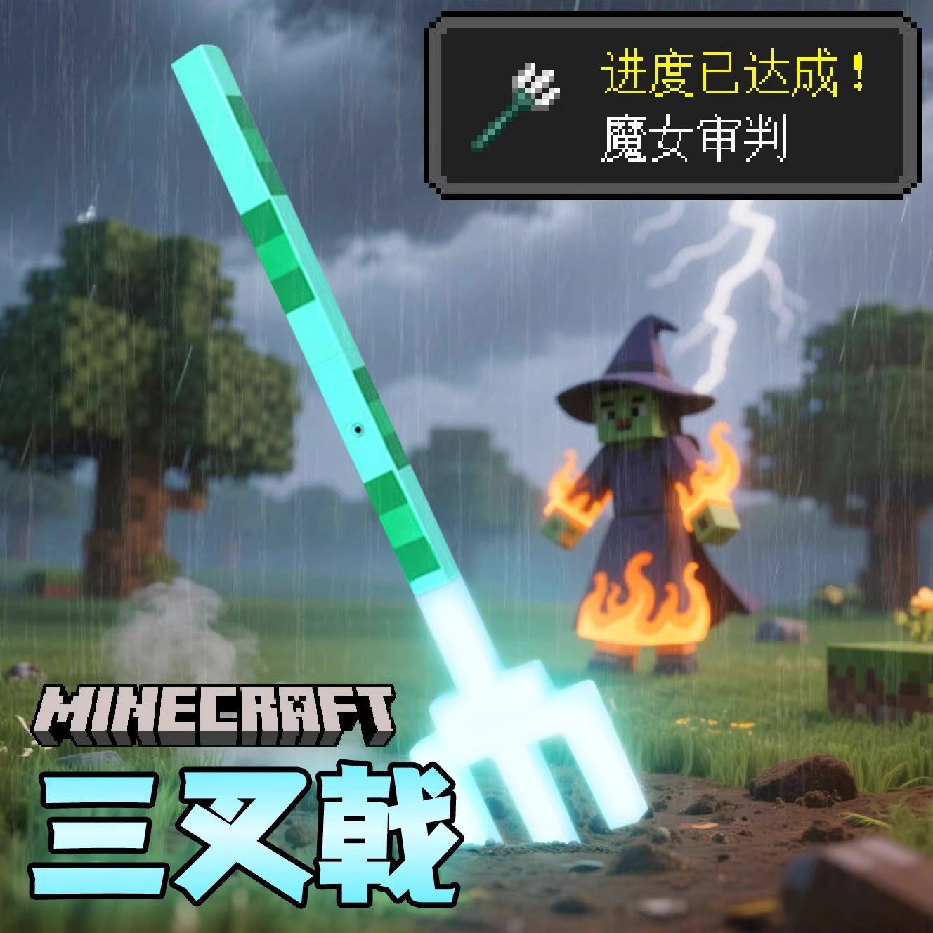 【我的世界三叉戟玩具模型】