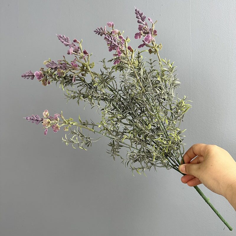 仿真薰衣草花束紫色假花家居花瓶