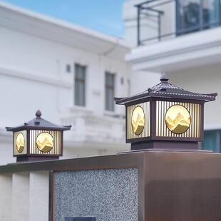 日DX1028照金墅山阳能柱头灯led太庭灯院灯户外防水别围墙景观灯