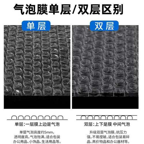 气泡膜卷装震50包装快泡沫TEU垫纸防泡泡气泡递打包膜袋防护小气