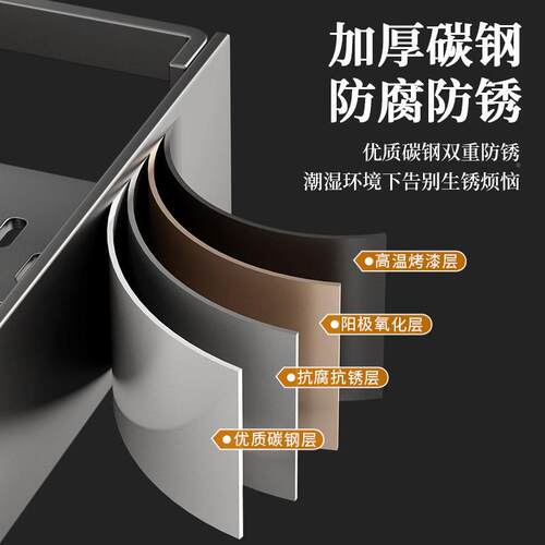 跨境厨房物架加置厚调收纳架免打壁孔挂KB-22式收纳挂料架多功能