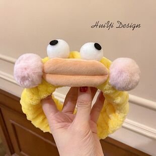 韩版卡通搞笑香肠嘴发带网红可爱化妆洗脸束发带公主风发箍洗脸