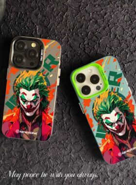 U记潮流红衣小丑手机壳适用苹果15plus酷炫iphone14promax欧美时尚13个性11现代轻奢x防摔12pro暗黑风保护套