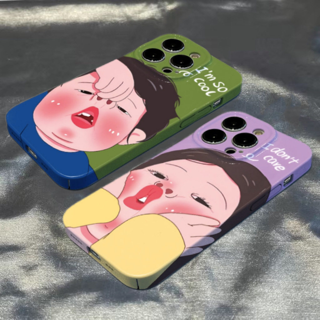 U记搞怪情侣适用于苹果11手机壳男孩女孩iPhone14plus新款个性古怪丑到离谱的13promax可爱扮鬼脸ip12精孔壳
