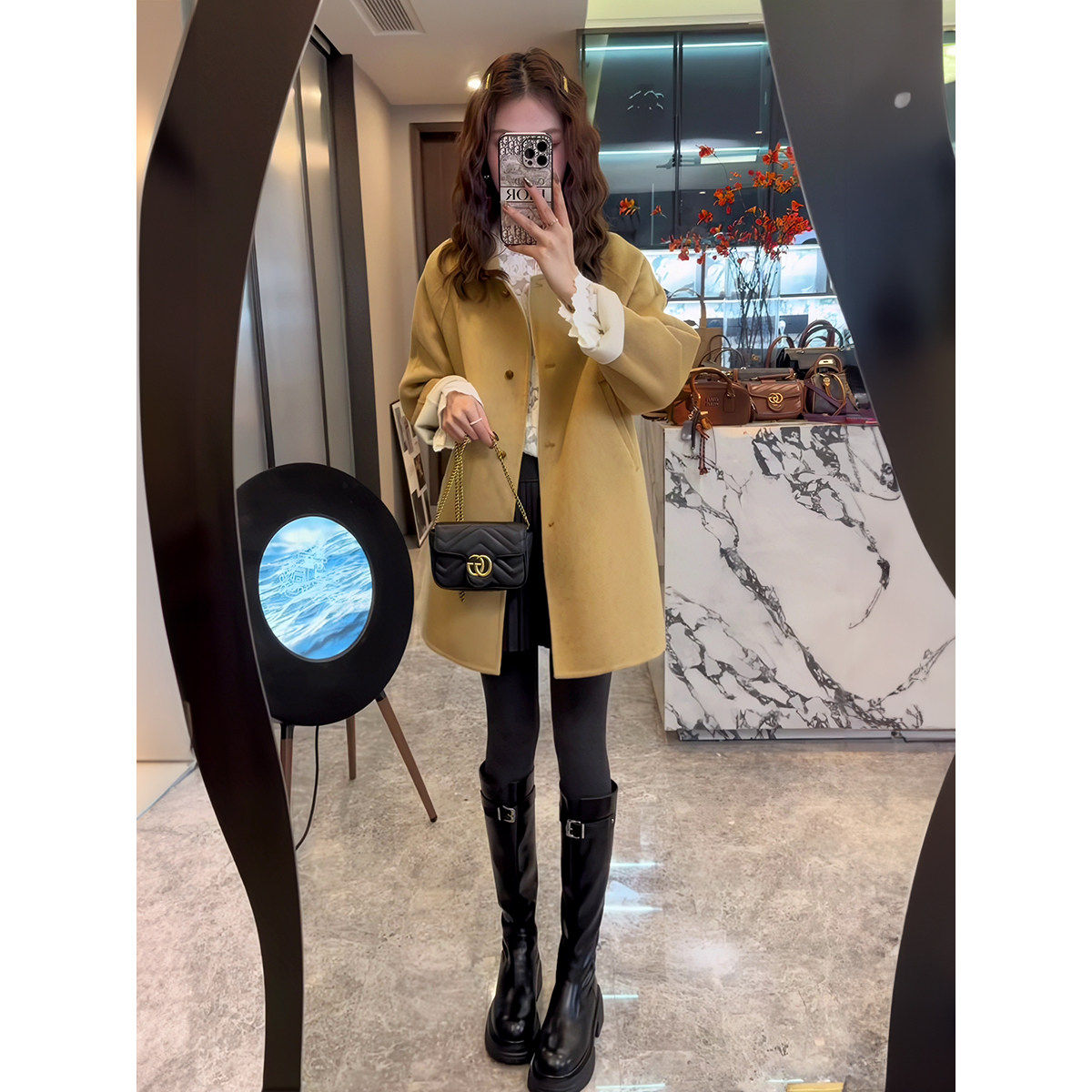 2025新款双面羊毛大衣女秋冬季中长款小个子短款韩系羊绒毛呢外套,女装/女士精品,毛呢外套,淘宝优惠券,粉丝福利购,淘宝优惠卷