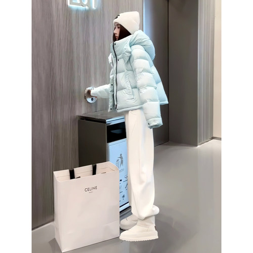 暖呼呼连帽羽绒棉服2025年冬季