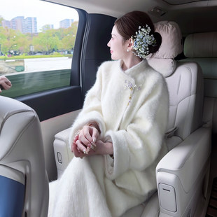 【冰天雪地•蓝调时刻】新中式重工拉绒衬衫半裙国风冬季套装