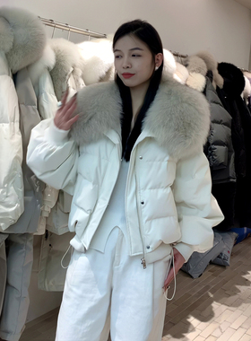 十三行Soul大毛领短款羽绒棉服女冬季小个子2025新款面包服外套女