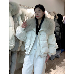 十三行Soul大毛领短款羽绒棉服女冬季小个子2025新款面包服外套女