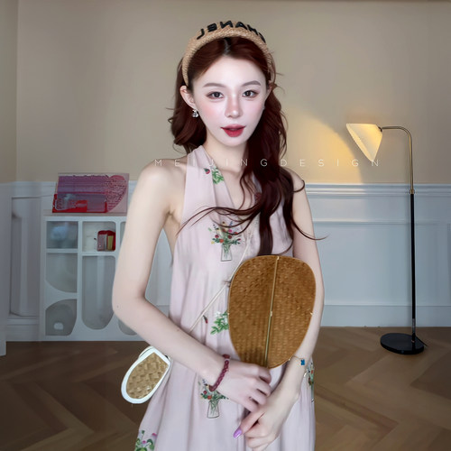 新款无袖背心长裙裙子女装