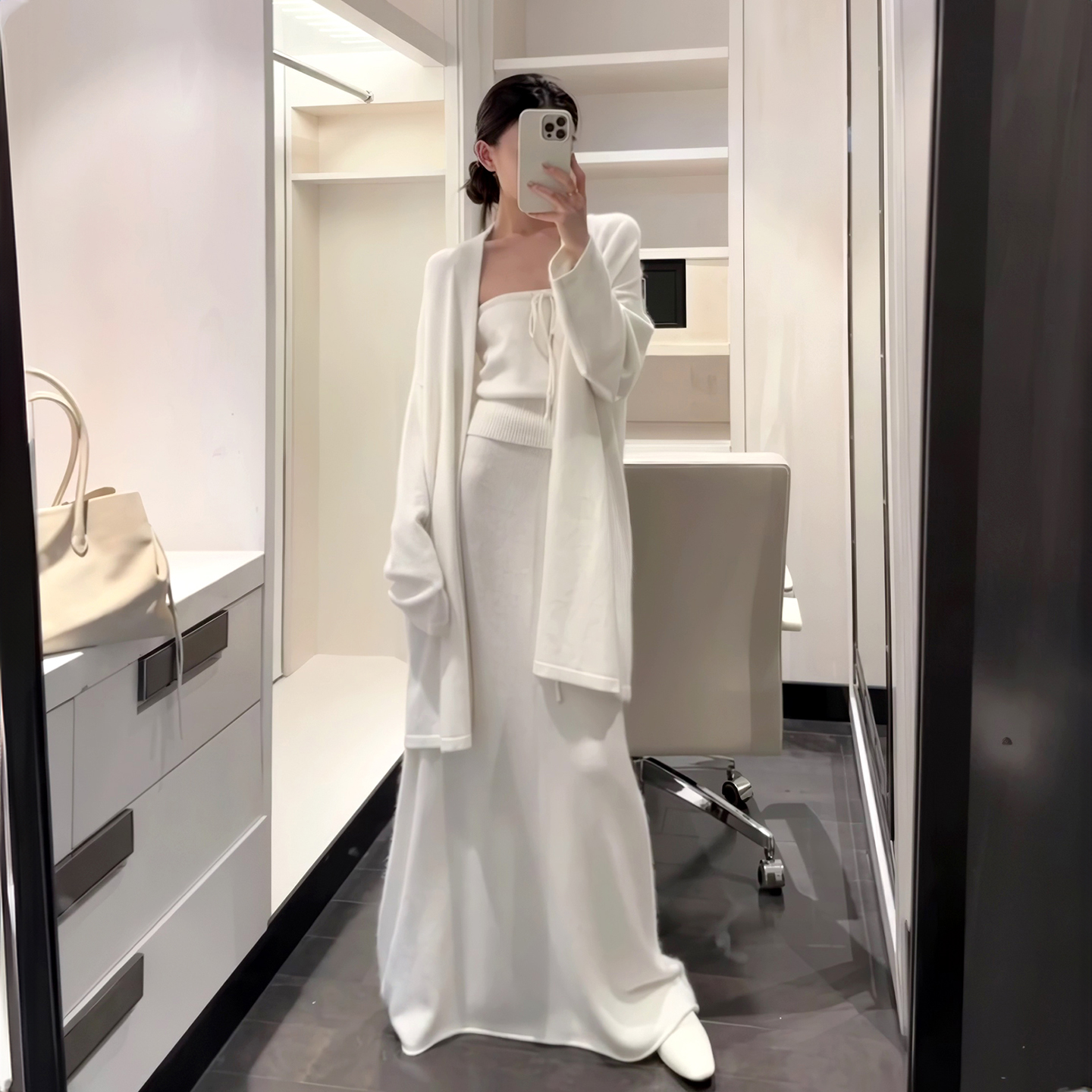 开衫外套高级感百搭半身裙套装女