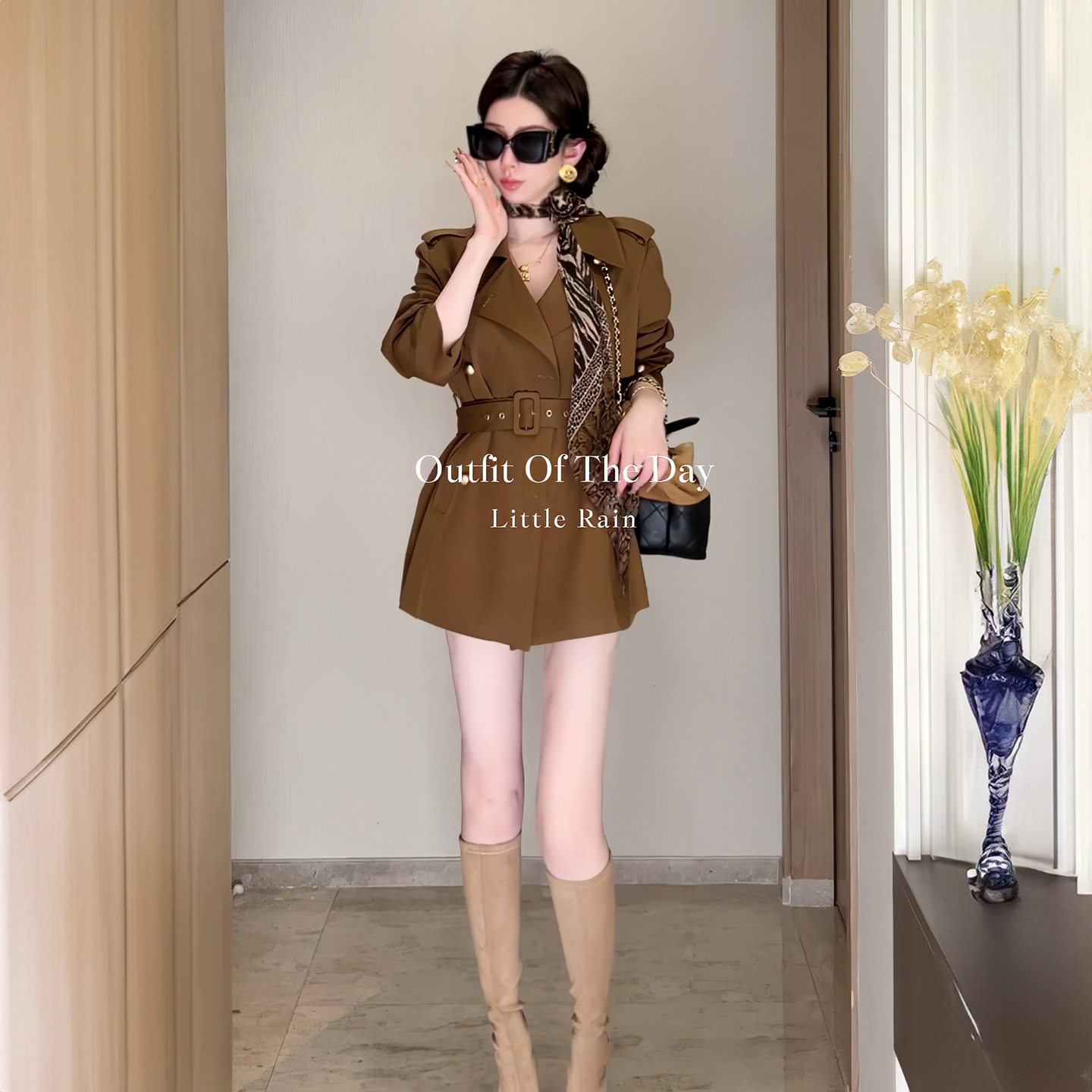 高级感独特超好看气质收腰上衣