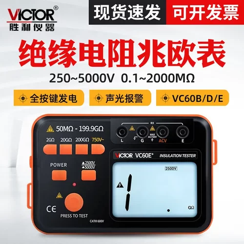 胜利数字兆欧表VC60B+/VC60D绝缘