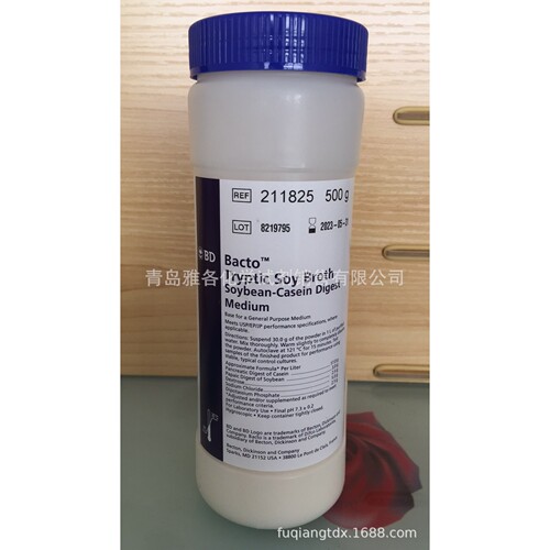 BD 培养基 胰酪大豆胨液体培养基 TSB 500g/瓶 211825 -雅各生物