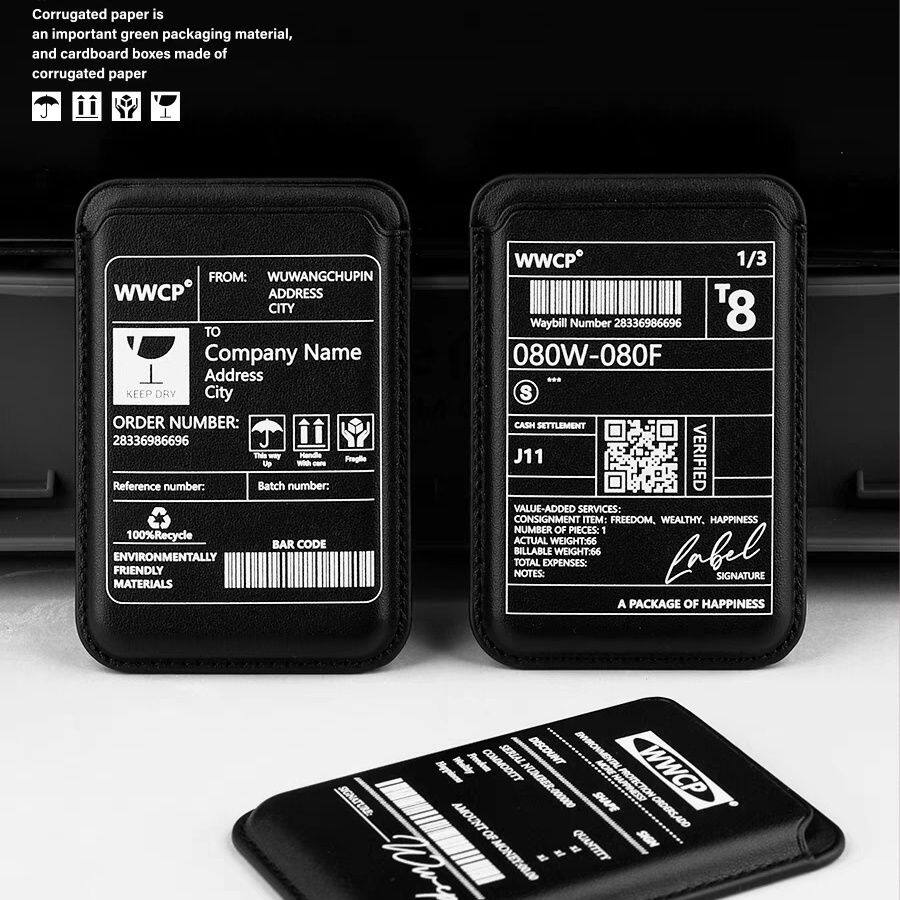 新创意设计磁吸卡包手机壳适用苹果MAGsafe卡套ins风iPhone背定制