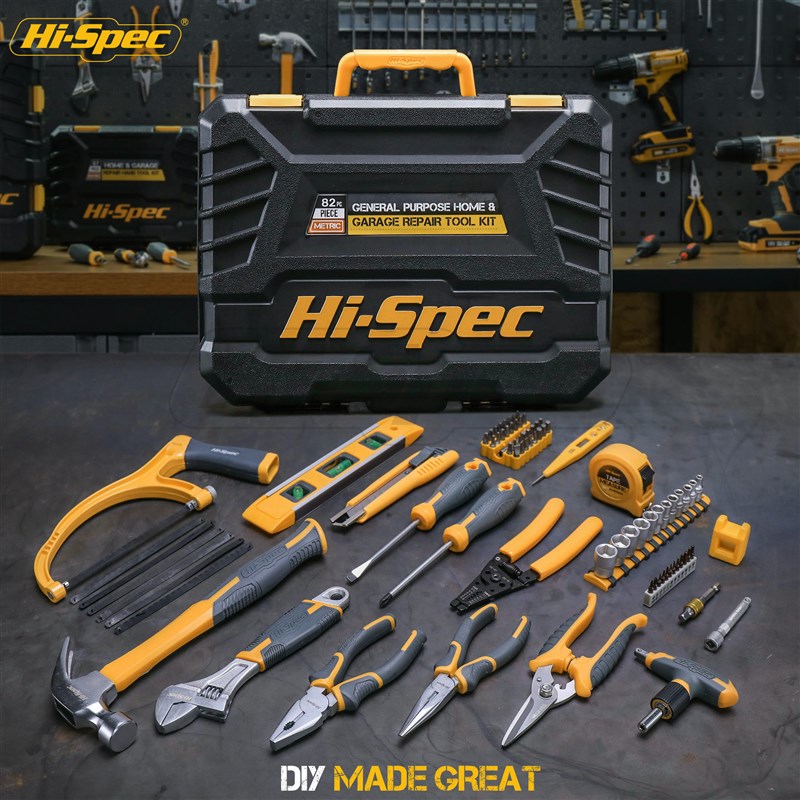 Hi-Spec 82件套1/4 &3/8新设计高品质家用组套汽车维修和保养组套