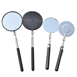 汽车维修检查圆镜大号100mm圆镜万向折叠可伸缩杆底盘刹车盘检修