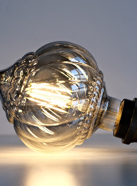 尖南瓜异形灰色爱迪生复古灯橱窗装饰暖光灯E27大螺口网红氛围灯