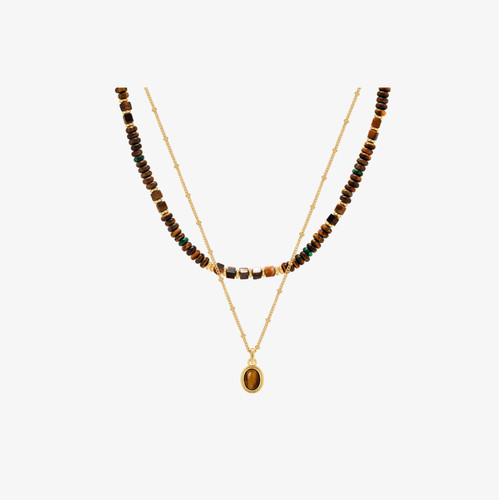 欧比雅比晁然推荐虎眼石项链