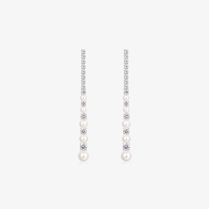 【美呀呀Liya】许我耀眼许妍赵露思同款欧比雅比仿珍珠锆石耳环