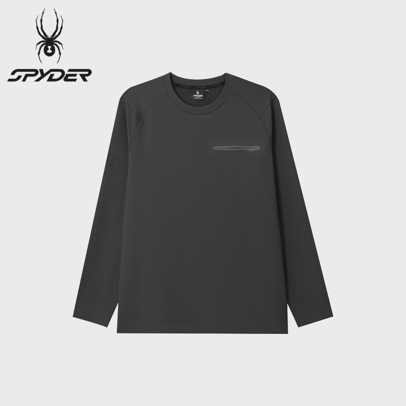 SPYDER蜘蛛25秋季新品跑步运动健身男士长袖内搭T恤男款25MF405M