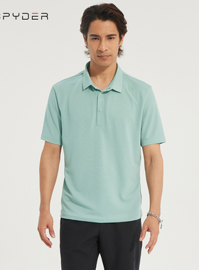 SPYDER蜘蛛夏季纯色短袖T恤衫凉感亲肤透气上衣POLO衫23CS407M