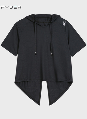 SPYDER蜘蛛夏季薄款女士连帽短袖凉爽速干T恤24CS440W