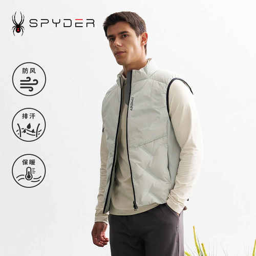 SPYDER蜘蛛秋冬款男士羽绒马甲轻薄运动休闲保暖防风24CF237M