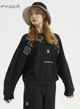 SPYDER蜘蛛春季新款女士潮牌休闲宽松圆领卫衣潮流外套23CS306W