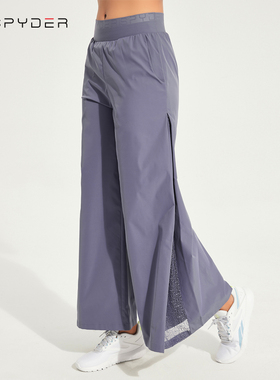 SPYDER蜘蛛阔腿裤女垂感宽松高腰显瘦西装裤直筒时尚长裤23CS530W