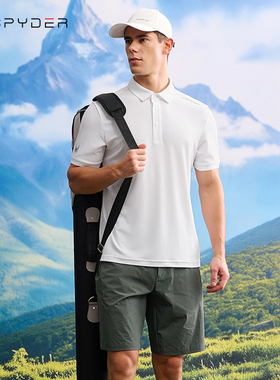 SPYDER蜘蛛新款男士时尚运动休闲POLO衫翻领简约百搭T恤25MS405M