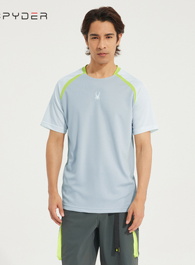 SPYDER蜘蛛速干短袖男新款休闲上衣训练健身运动服T恤23CS431M