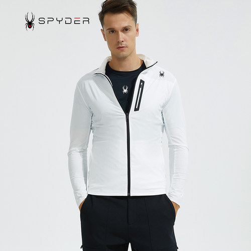 美国SPYDER蜘蛛新品休闲运动夹克男跑步训练上衣外套23ER139M