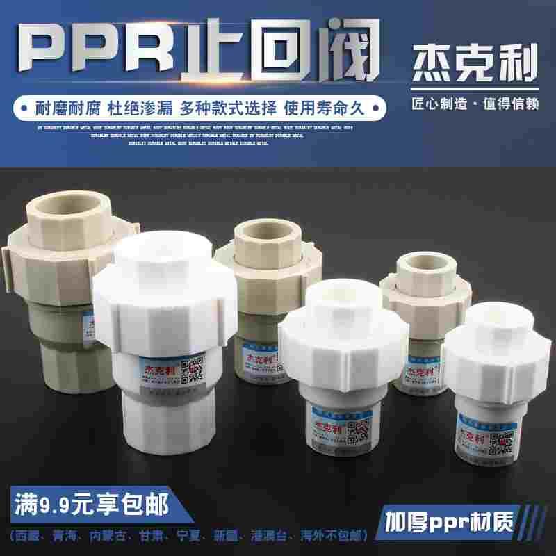 PPR止回阀单向阀塑料配件逆止阀202532 4分6分1寸PPR水管管件配件
