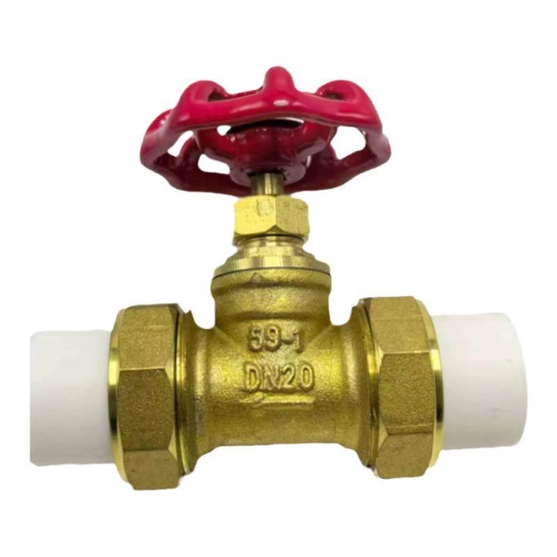 4分6分20PPR铜截止阀 PPR阀门双头活接铜球截止阀门PPR水管管件pe