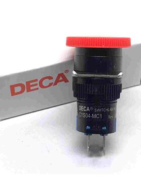 台湾DECA进联C1S04-MC1急停开关按钮双路6脚2开2常闭开孔16MM