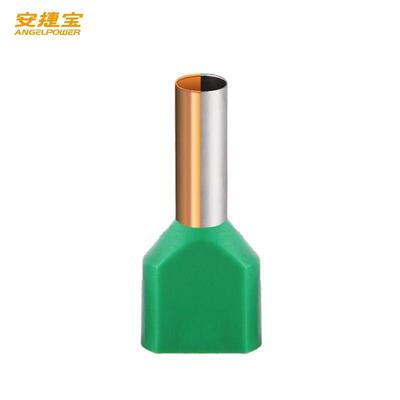 安捷宝管型针形预绝缘端子TE0510欧式冷压接线端子压线耳黄铜铜鼻