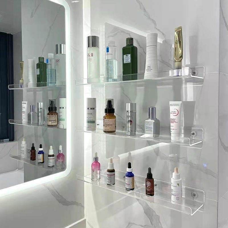 浴室墙上置物架亚克力透明高颜值卫生间收纳架护肤品摆放架多层架,金属材料及制品,金属罐/桶/瓶,淘宝优惠券,粉丝福利购,淘宝优惠卷
