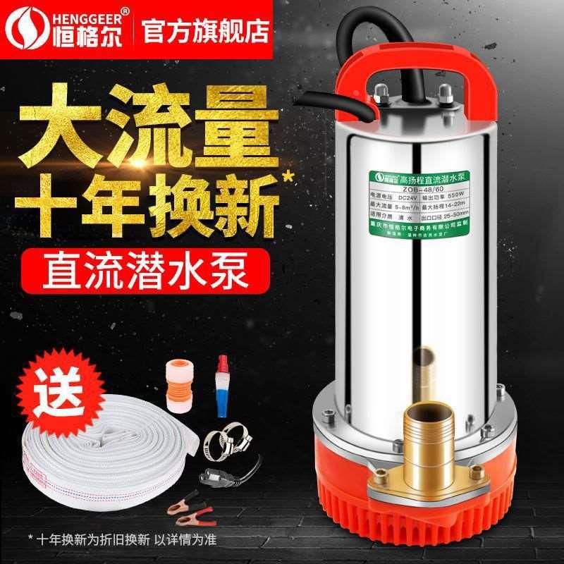 12V直流潜水泵24V48V60V伏电动车抽水机农用小型抽水泵电瓶车水泵