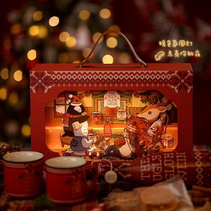 新年送礼 西班牙小丑派对热红酒圣诞毛衣煮红酒礼盒装甜红葡萄酒