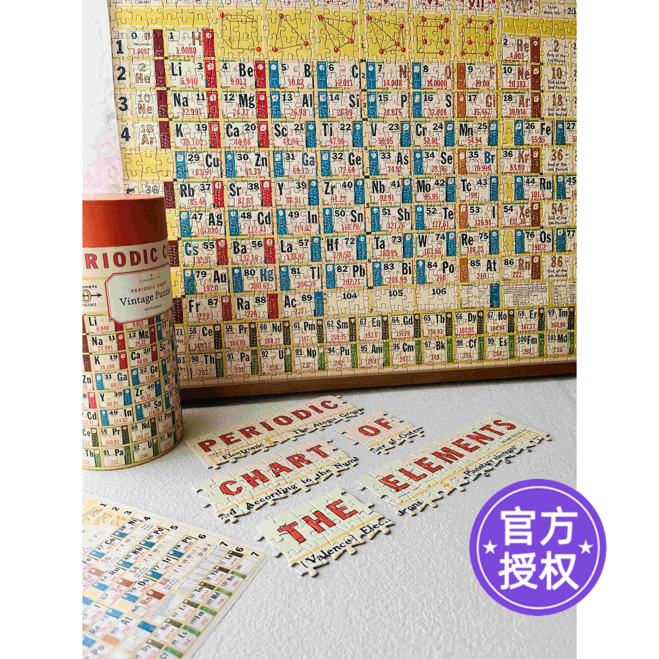 Cavallini拼图1000片元素周期表