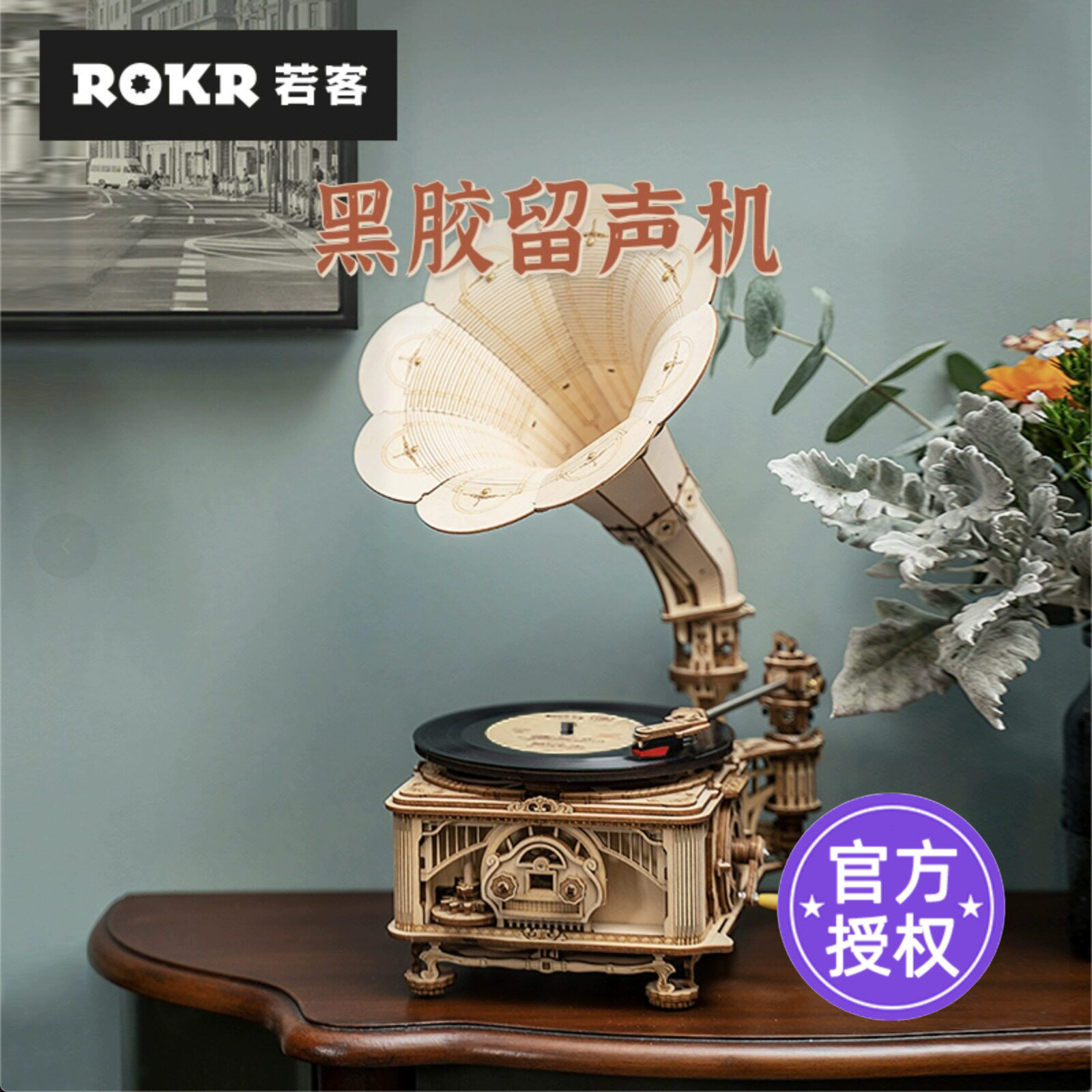 ROKR若客黑胶留声机中唱联名diy