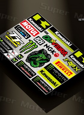 适用川崎摩托车反光贴纸小忍者Ninja400/650/ZX-4R/Z900装饰贴花