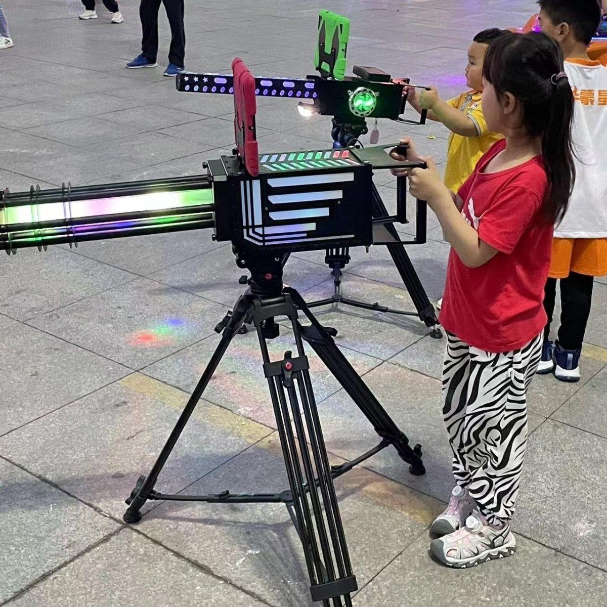 网红AR加特林游戏机广场摆摊神器 vr穿越仓创业好项目 4D灯光音效