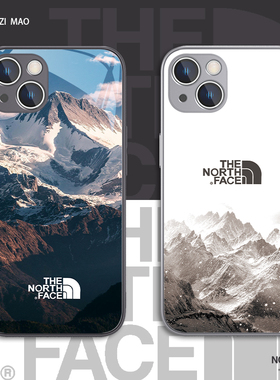 适用苹果17promax手机壳iPhone13/14玻璃xs风景16Pro高级感12北面15男士11新款xsmax小众xr男生8plus硬壳全包