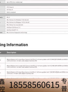 Matrox -RADEV5MCLSF工业采集卡