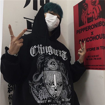 卫衣秋冬韩版ins套头连帽男士保暖衣情侣外套学生加绒加厚上衣潮