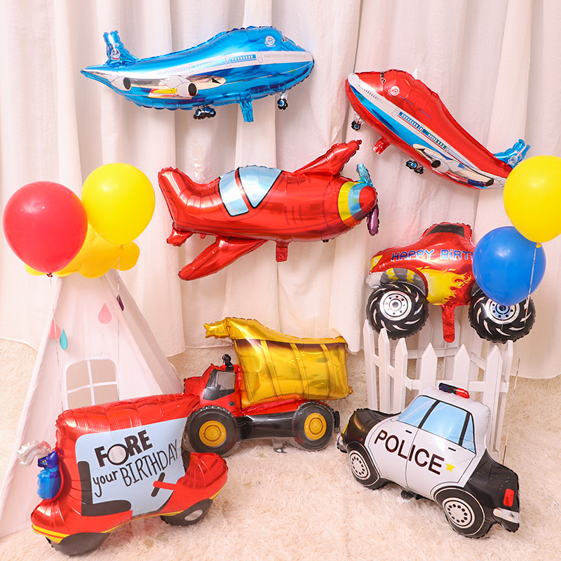 宝周岁生日装饰飞机汽车铝