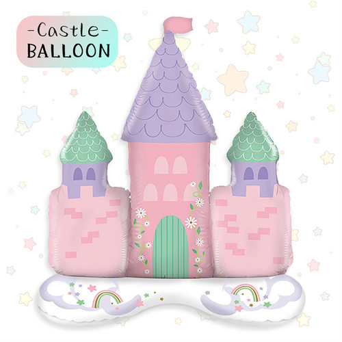 新款梦幻粉色站立城堡铝