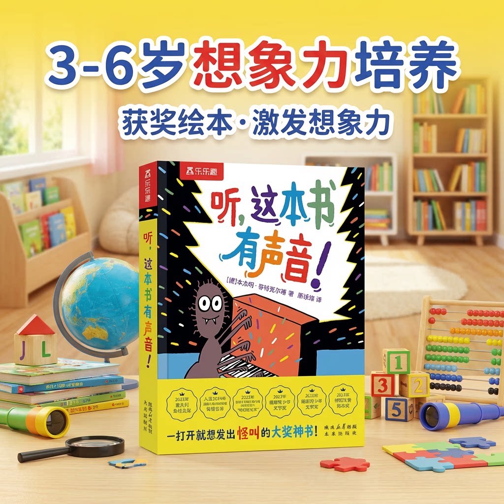 乐乐趣 听这本书有声音！3到6岁绘本创意阅读想象力亲子阅读低幼儿童阅读获奖绘本幼儿阅读故事书幼儿园大中小班读物智力开发绘本